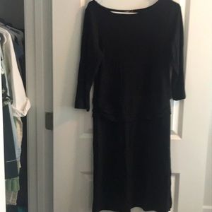 Black Rayon Stretch Dress